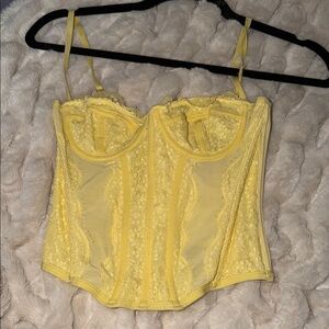 Urban Outfitters Yellow Lace Crop Top